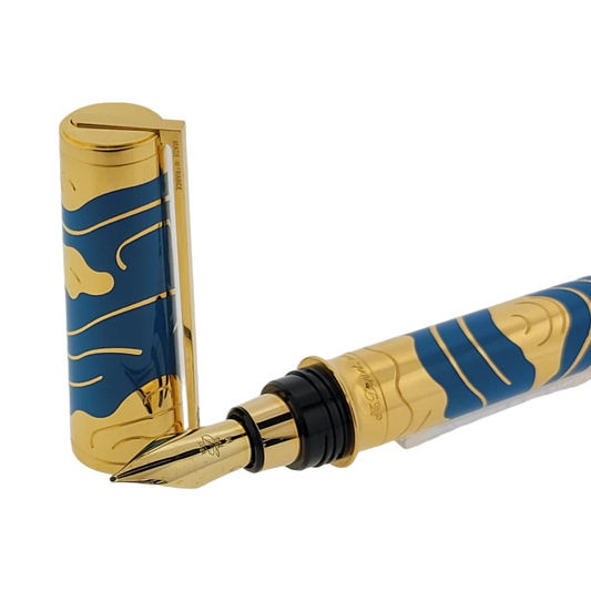 S.T. Dupont Limited Edition Montparnasse Les Elements Air Gold Fountain Pen