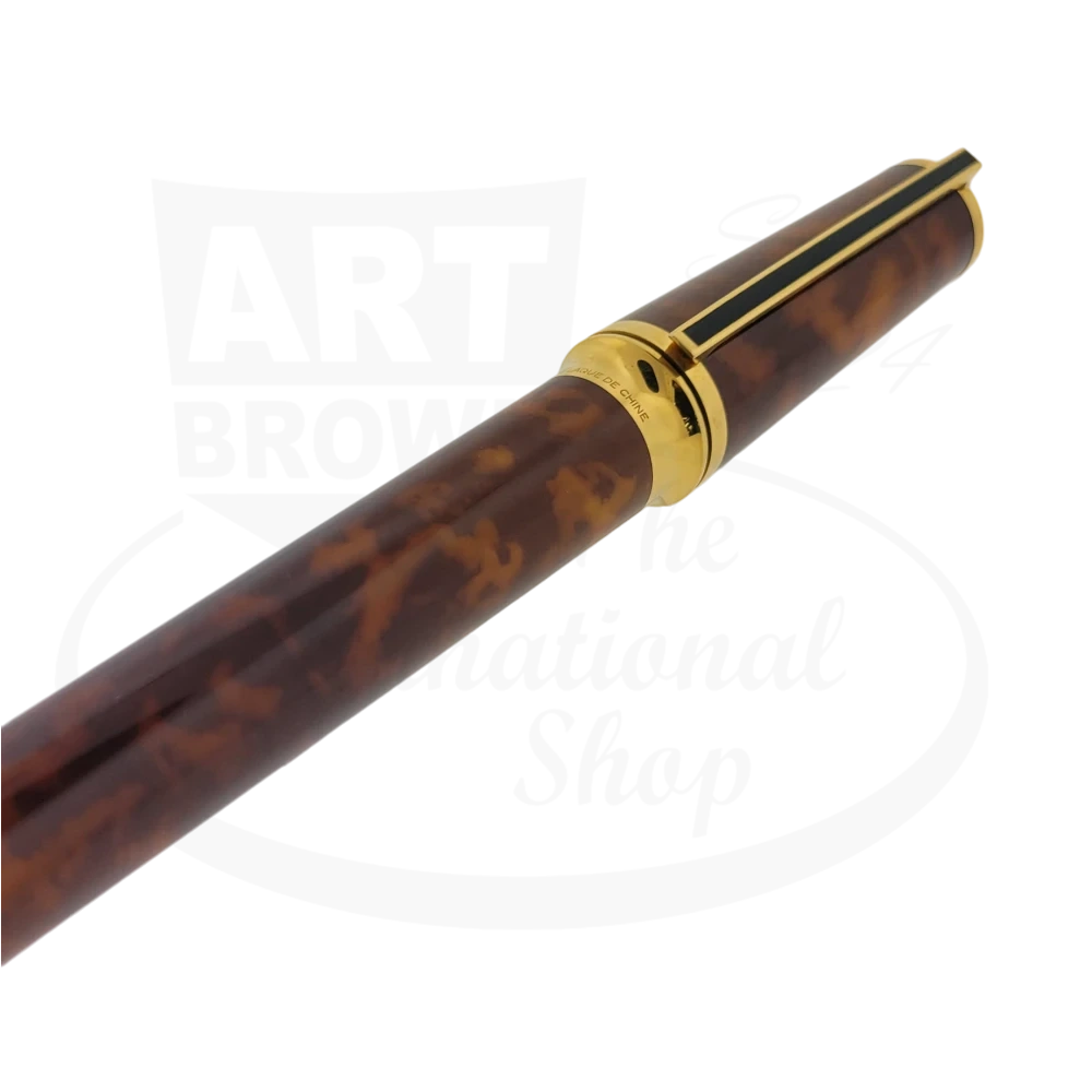 Refurbished S.T. Dupont Montparnasse XL Tortoiseshell Lacquer Fine Fountain Pen
