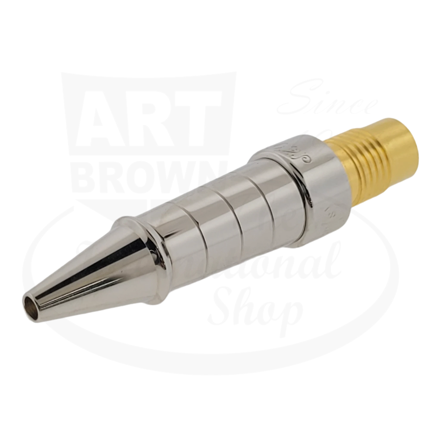 S.T. Dupont Olympio Abstractions palladium rollerball grip section with horizontal lines pattern, metallic silver body and gold-tone end cap, 53mm length