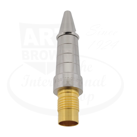 S.T. Dupont Olympio Abstractions palladium rollerball grip section with horizontal lines pattern, silver-tone metal body and gold-tone base, 53mm length