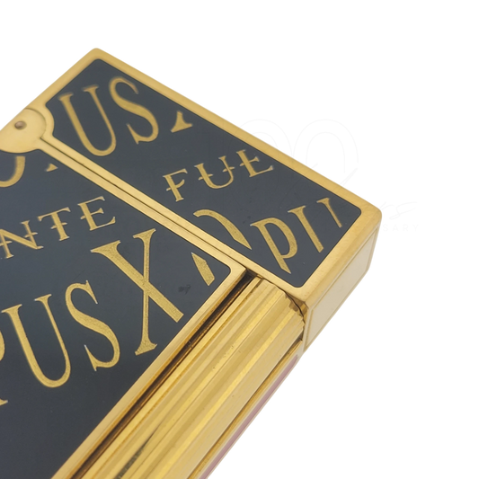Preowned S.T. Dupont Limited Edition Ligne 2 Opus X Black Lacquer & Gold Lighter, Dupont-23 close-up detail, gallery 2