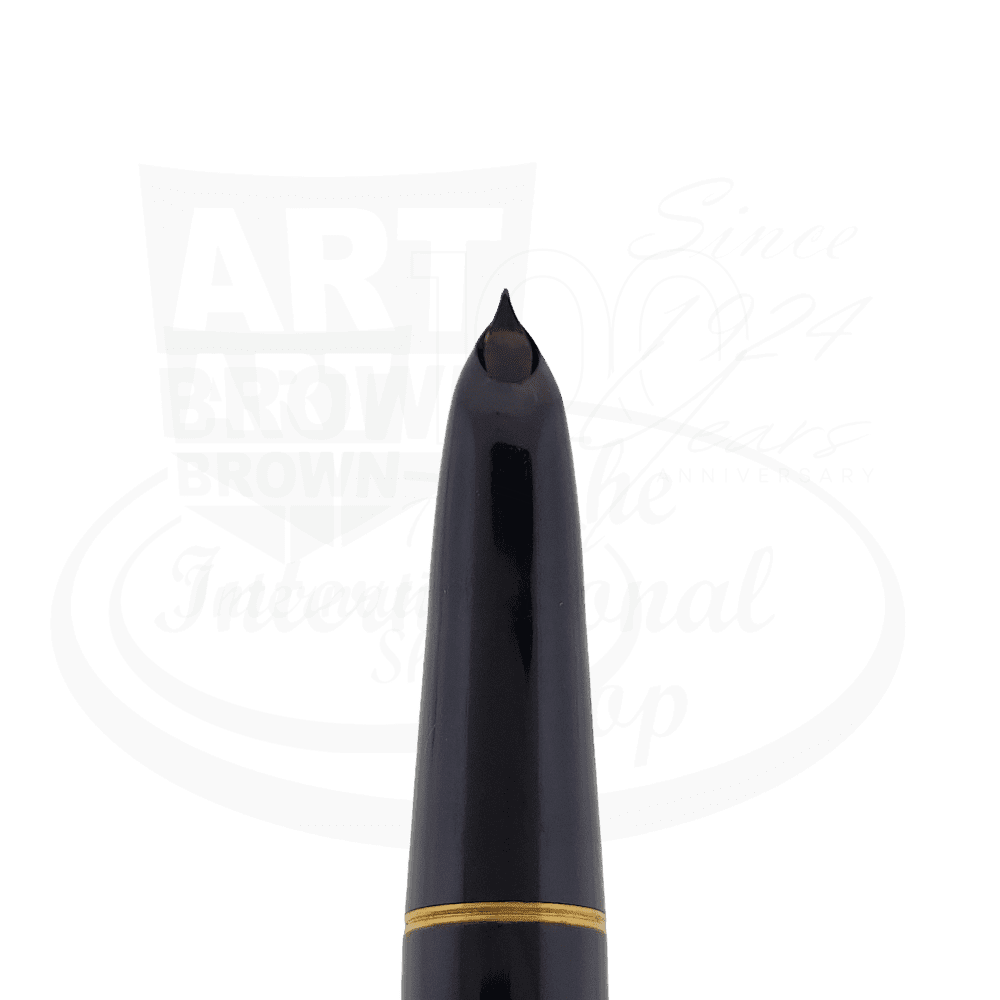 Preowned Parker 51 Black With Gold Trim Fountain Pen