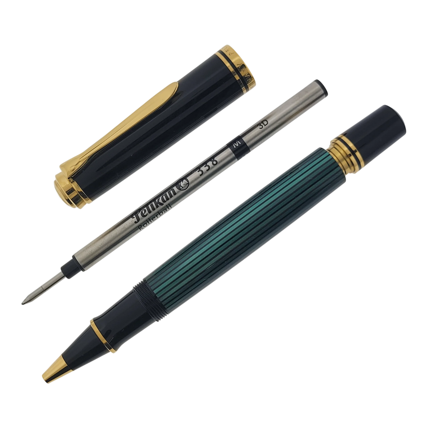 Preowned Pelikan R800 Green & Black Rollerball Pen