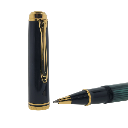 Preowned Pelikan R800 Green & Black Rollerball Pen