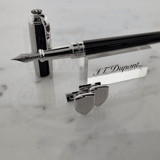 S.T. Dupont Fountain Pen and Cufflink Set