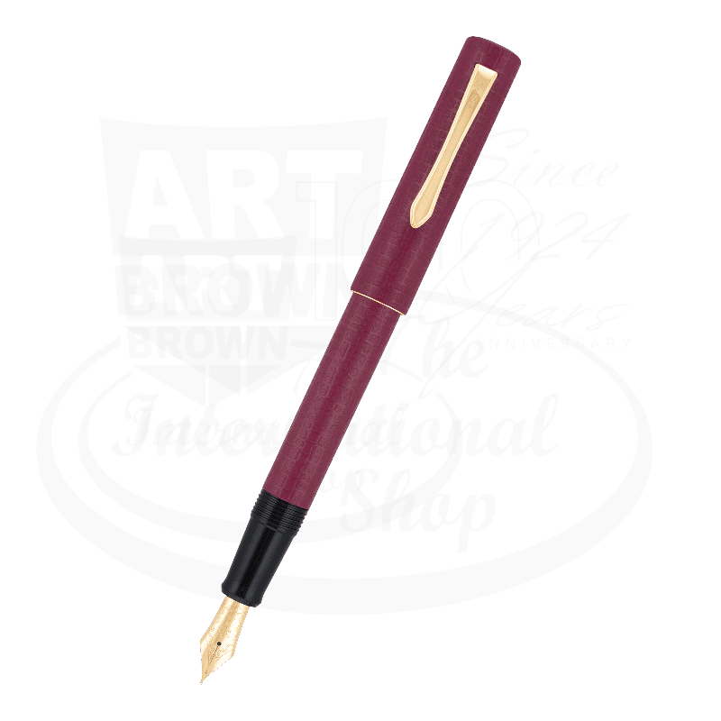 Pilot Ishime Medium Tip Fountain Pen Burgundy
