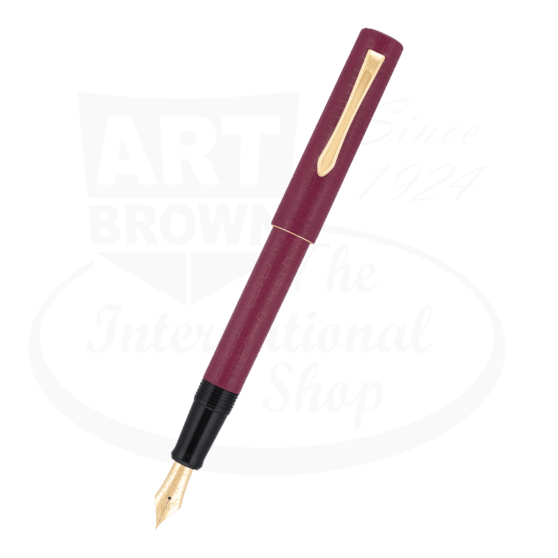 Pilot Ishime Medium Tip Fountain Pen Burgundy