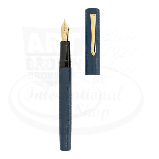 Pilot Ishime Medium Tip Fountain Pen Navy Blue