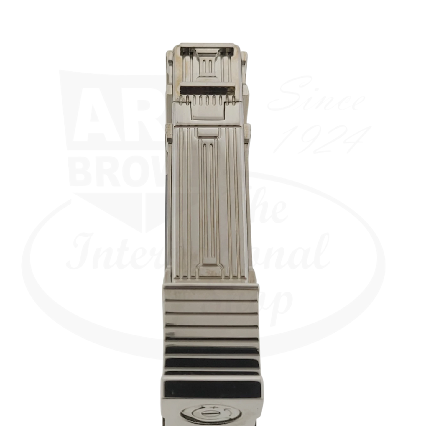 ST Dupont Ligne 2 Place Vendome platinum-finish lighter with hematite inlays, architectural engraving, numbered limited edition 016047