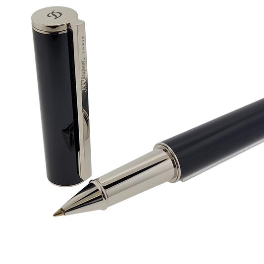 Preowned S.T. Dupont Neo Classique President Black Lacquer with 4GB USB Rollerball Pen