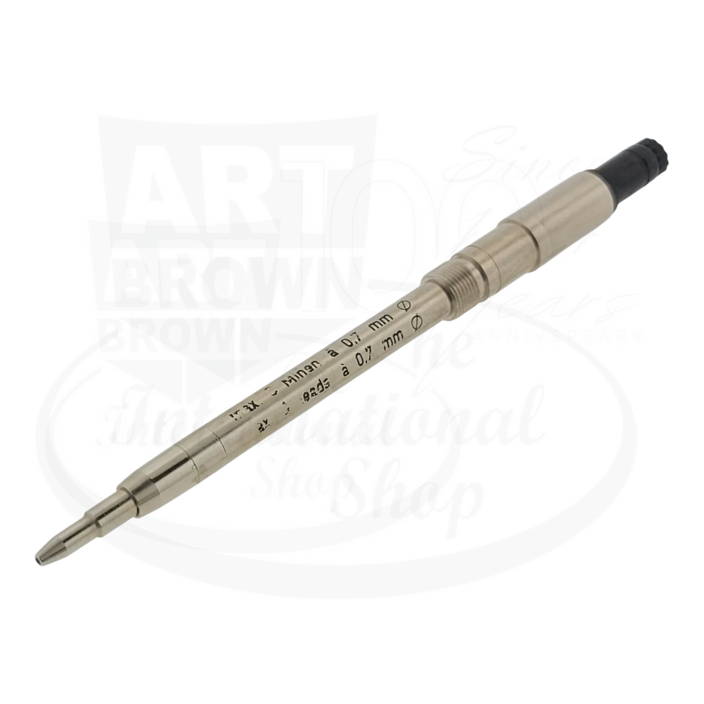 S.T. Dupont pencil propelling mechanism for Olympio Mini ballpoint pen with silver tip.