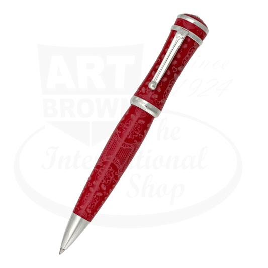 Montegrappa Sophia Loren Ballpoint Pen - Red & Silver