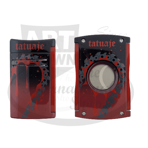 S.T. Dupont Limited Edition Tatuaje Red Maxijet and Cutter Set