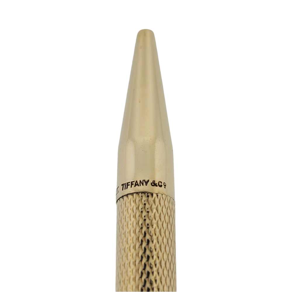 Preowned Tiffany & Co 14K Gold Barley Grain Ballpoint Pen