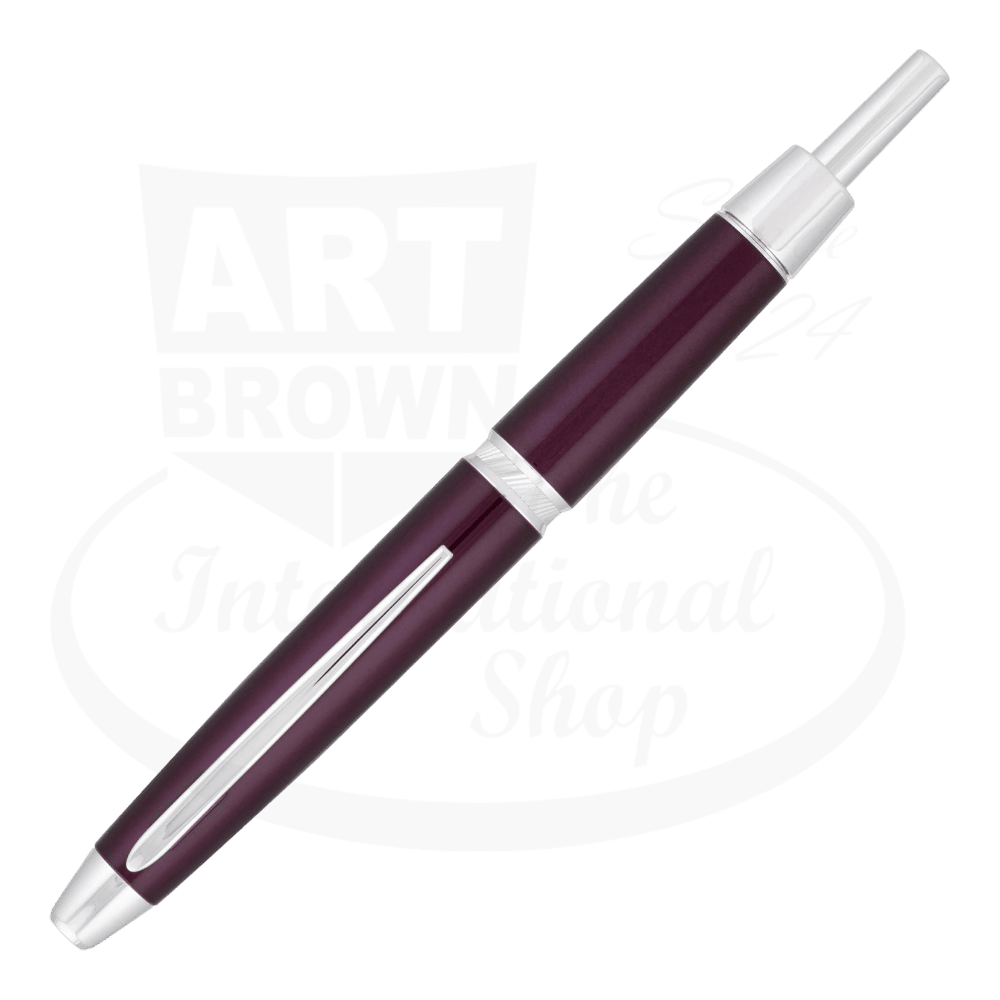 Vanishing Point LS Broad Fountain Pen Burgundy With Rhodium Accents