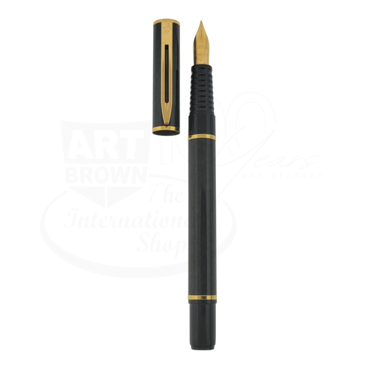 Vintage Waterman MKII Green and Gold Fine Fountain Pen
