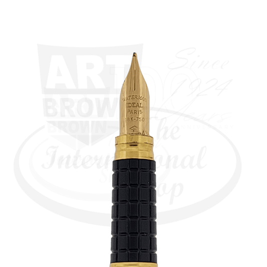 Preowned Waterman Ideal Cognac Brown Lacquer Fountain Pen