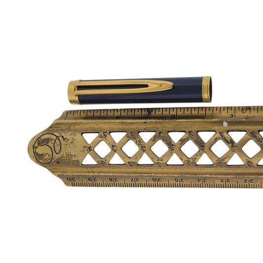 Waterman Blue Lacquer Pen Cap with Gold Clip