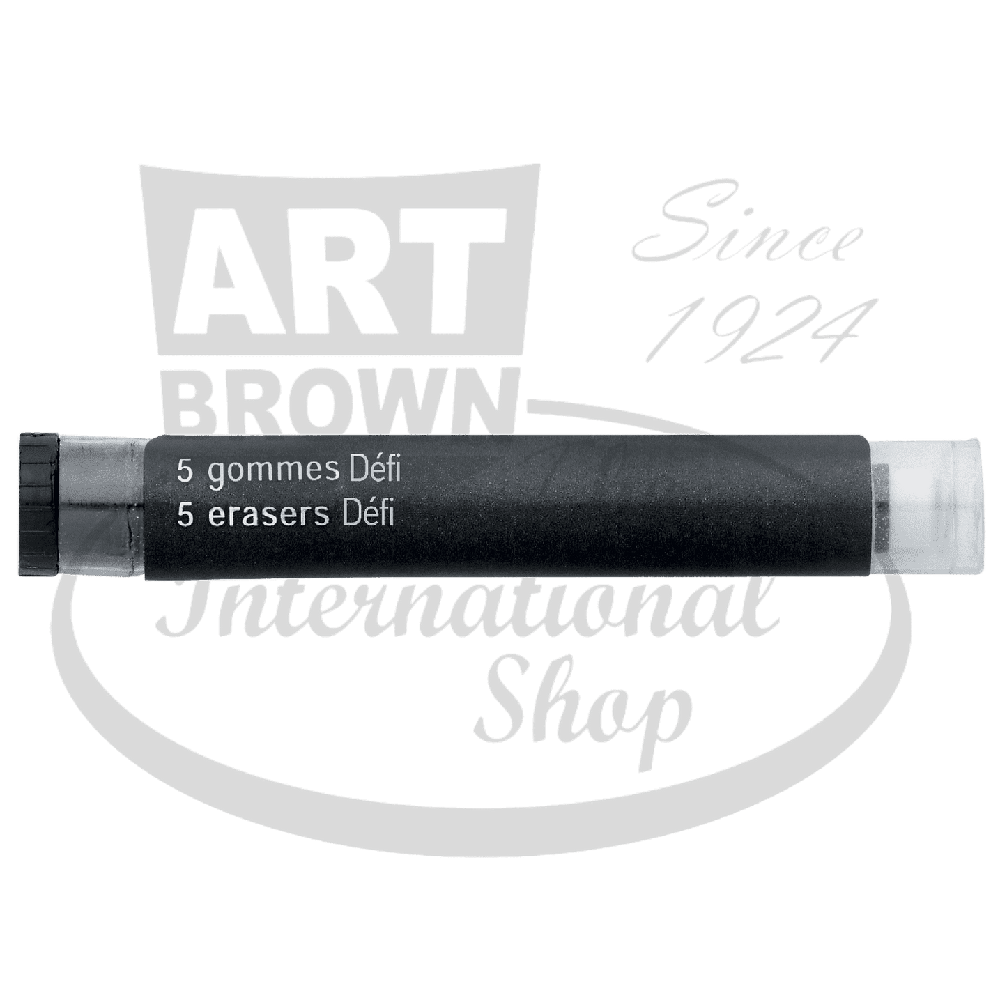 S.T. Dupont Defi Multi Functional Erasers 040207 black plastic tube with 5 white eraser refills
