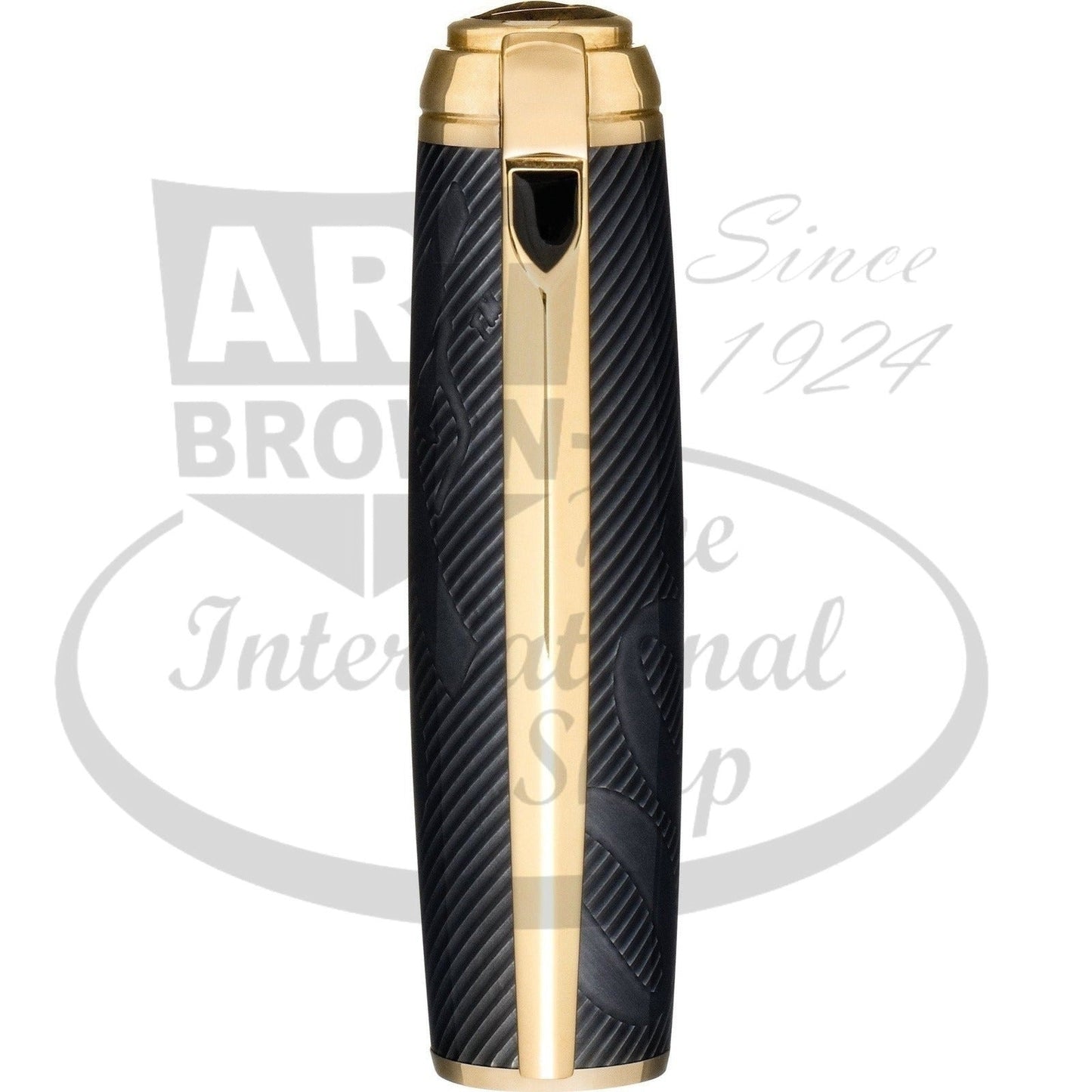 S.T. Dupont Line D Limited Edition James Bond 410048 gold clip black lacquer capped fountain pen