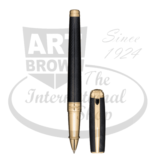S.T. Dupont Limited Edition James Bond 007 Black/Gold Rollerball Pen 412048, black lacquer with gold trim