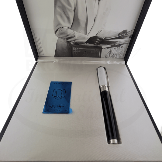 S.T. Dupont Limited Edition Elys̩ee Humphrey Bogart Night Lacquer & Palladium Rollerball Pen 412687 black lacquer silver cap