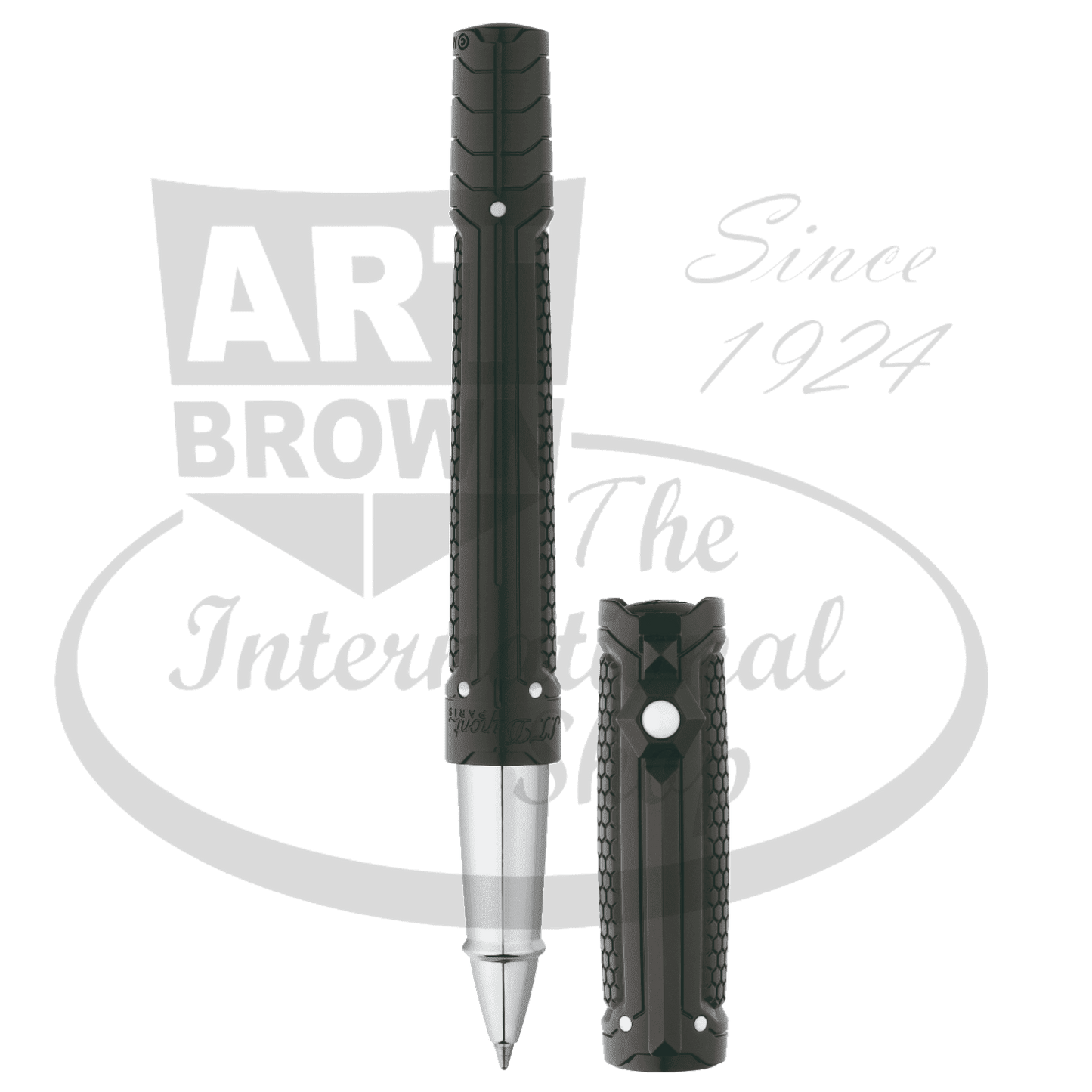S.T. Dupont Line D Armors of Tomorrow War Machine Convertible Rollerball Pen 412705 aluminum black textured design
