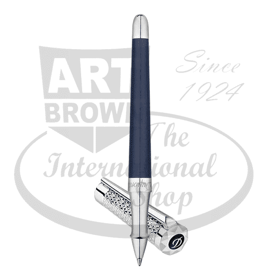 S.T. Dupont Liberte Firehead RollerBall Pen 462017 palladium lacquer body faceted cap and clip elegant design