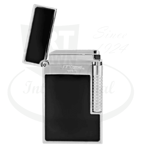 S.T. Dupont Le New Grand Perfect Cling Black Lacquer and Palladium Lighter, C23010
