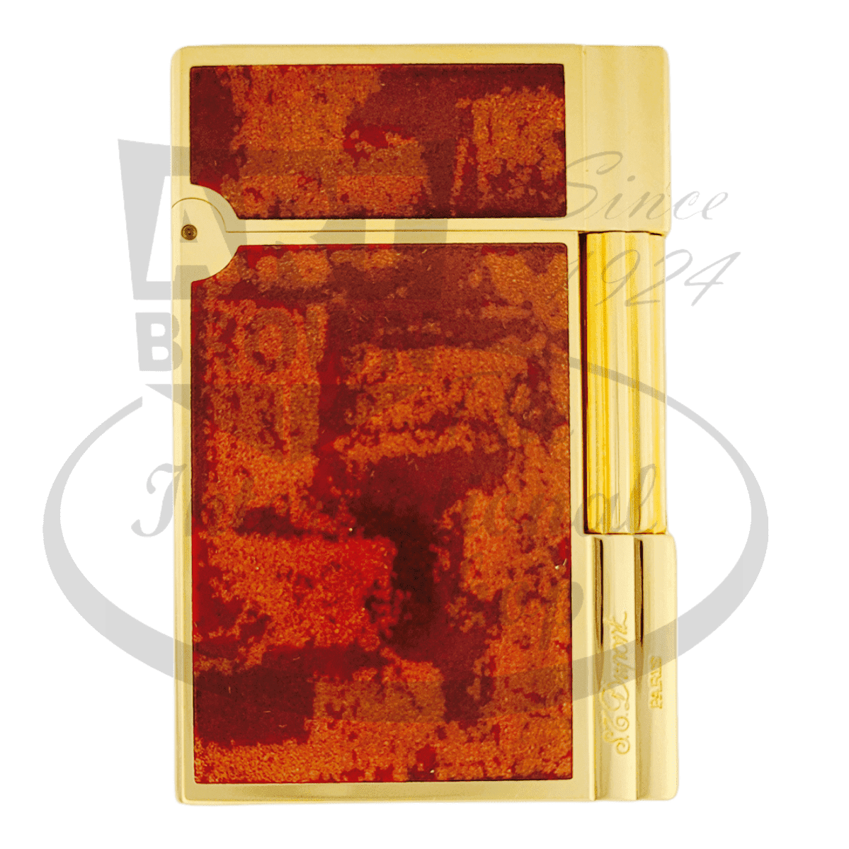 S.T. Dupont Gatsby Brown/Orange Lacquer and Gold Dust Gold Lighter, 01 Art Brown International