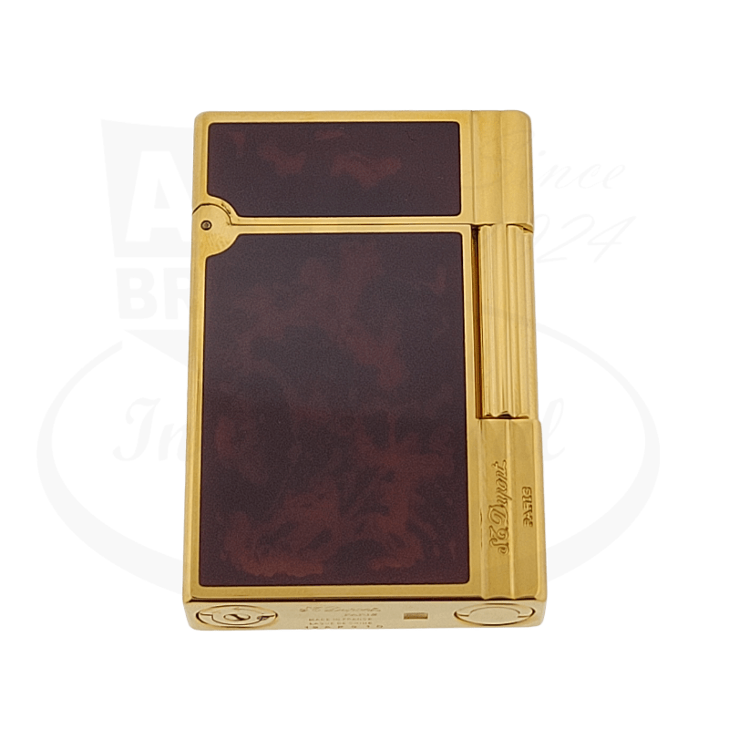S.T. Dupont Gatsby Gold with Brown Lacquer Lighter, 018536 S.T. Dupont Gatsby Gold with Brown Lacquer Lighter, 018536