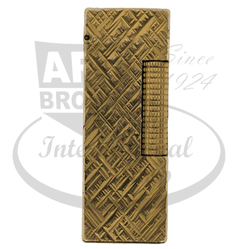 Vintage Dunhill Rollagas Gold Cross Hatch Lighter Display Model