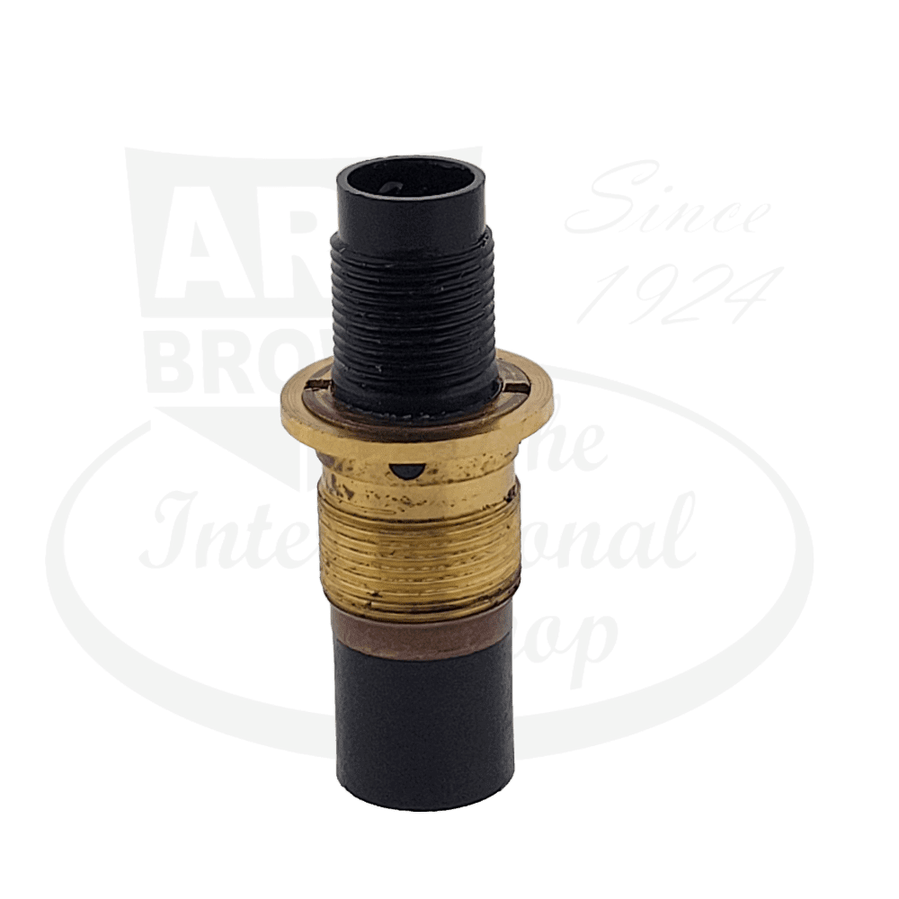 Montblanc 149 Meisterstuck black plastic threaded piston section with brass internal component, preowned fountain pen replacement part