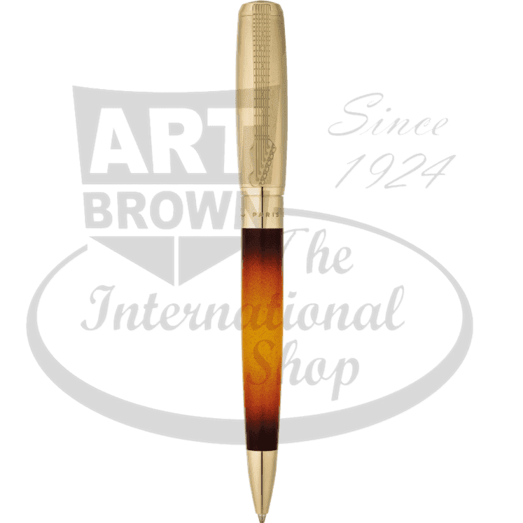 S.T. Dupont Limited Edition Line D Fender Ballpoint Pen 415720 gold-plated metal with sunburst lacquer finish
