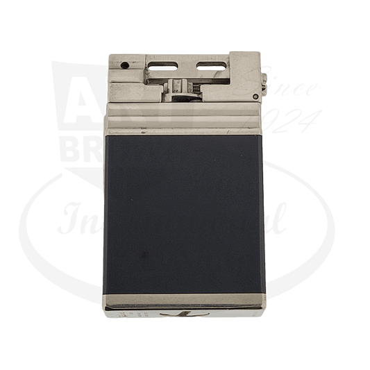 S.T. Dupont Urban 011585 black lacquer and palladium hammer lighter featuring metal construction with rectangular body and contrasting finishes