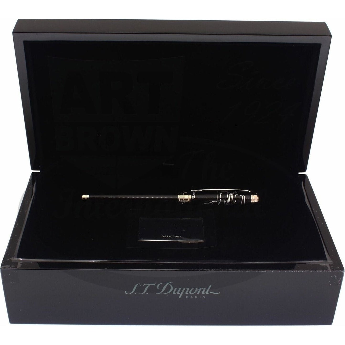 S.T. Dupont Limited Edition Line D Picasso Black Palladium Rollerball Pen 412046 with black lacquer and palladium trim
