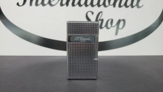 S.T. Dupont Biggy lighter with chrome diamond head finish