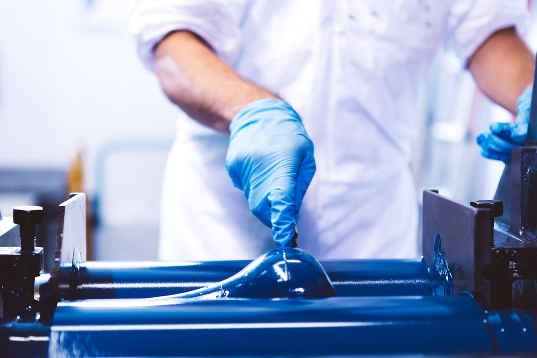 Natural lacquer being processed, a natural material used in luxury goods for over 2000 years.