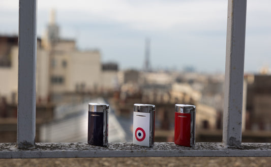 minijet torch lighters with Paris background