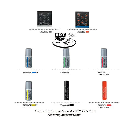 guide containing the reference numbers of all s.t. dupont lighter refills.