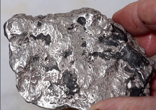 Silver ore before being melted for use in luxury products.