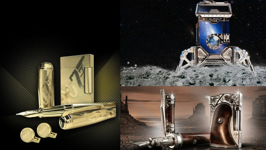 A collage included some of the Limited edition collections offered by S.T. Dupont.