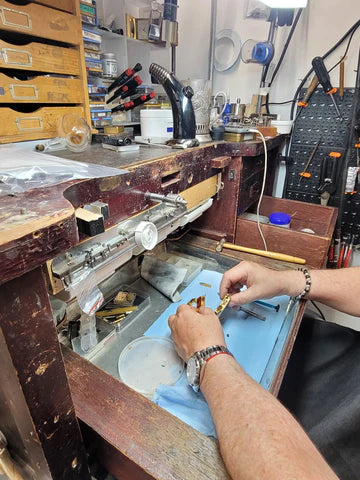S.T. Dupont Warranty repair bench at Art Brown International