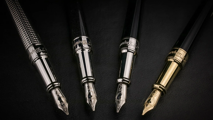 st dupont montegrappa fountain pen art brown
