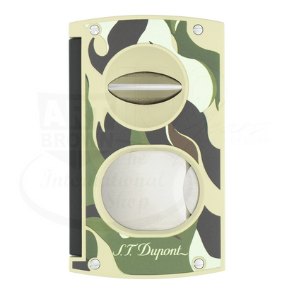 S.T. Dupont Green Camouflage Double-Blade Cigar Cutter, 003450G