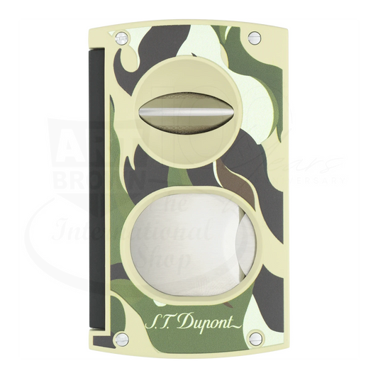 S.T. Dupont Green Camouflage Double-Blade Cigar Cutter, 003450G
