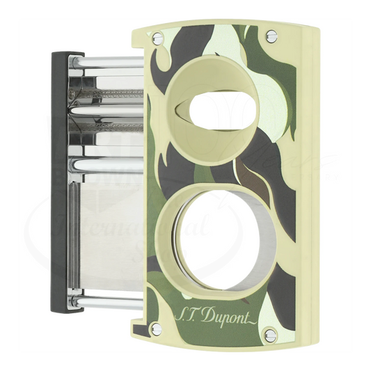 S.T. Dupont Green Camouflage Double-Blade Cigar Cutter, 003450G