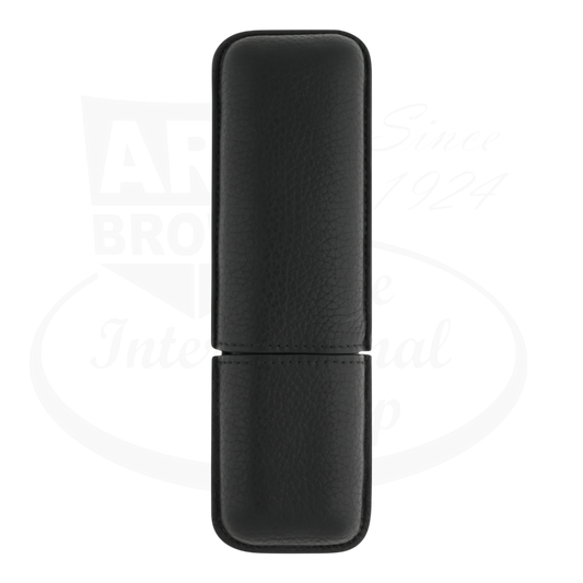 S.T. Dupont Black Soft Leather 2-Pen Case 007131 grained calf leather sleek black compact design