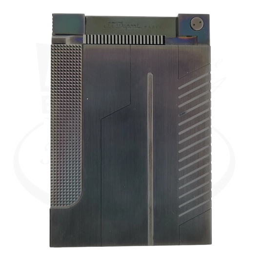 Front view of the S.T. Dupont Limited Edition James Bond Jeroboam Table Lighter, highlighting the sleek black PVD plating.