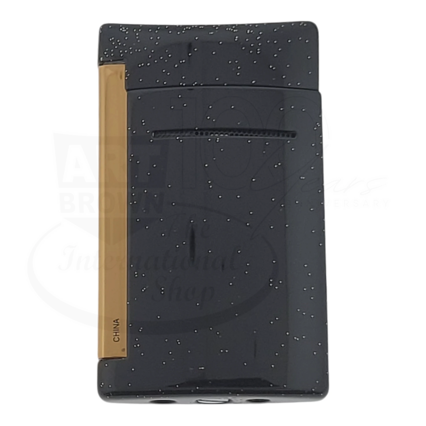 S.T. Dupont Minijet Black & Silver Dust Lighter, 010058